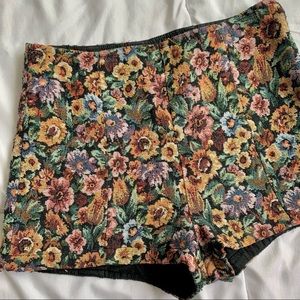 Vintage High Waisted Floral Shorts